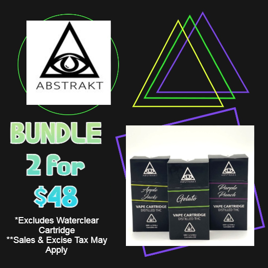 Abstrakt Bundle 2 for $48 excludes waterclear cartridge